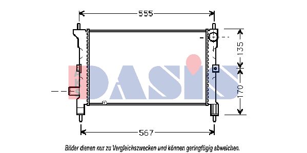 AKS DASIS radiatorius, variklio aušinimas 370030N